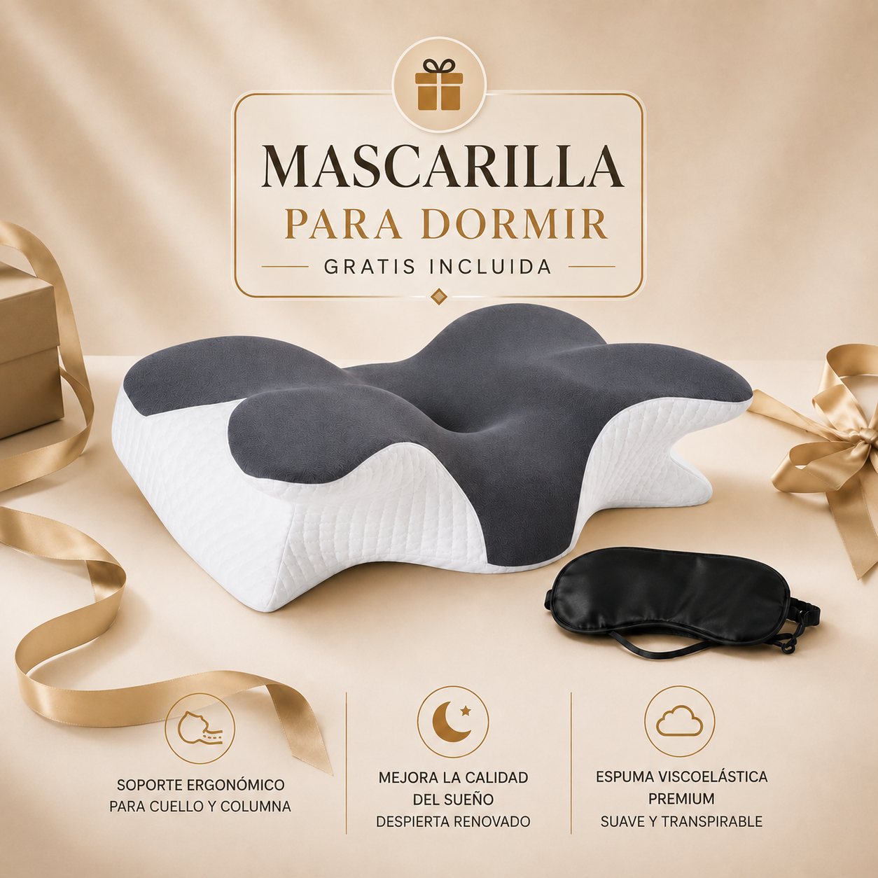 Almohada Ergonómica Viscoelástica Premium