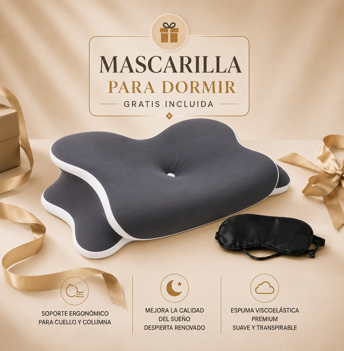 Almohada Ergonómica Viscoelástica Premium